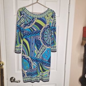 Boston Proper Muse blue print dress Size 4